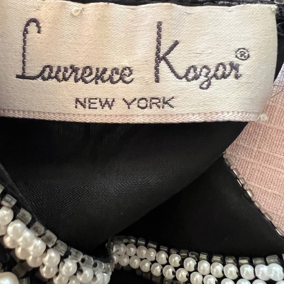 Vintage Laurence Kazar Black Silk Beaded Sequin Evening Blouse Party Top Size S - Picture 8 of 10